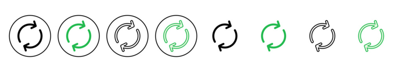 Refresh icon set. Reload icon vector. Update icon.