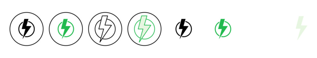 Power icon set. Power Switch Icon. Electric power