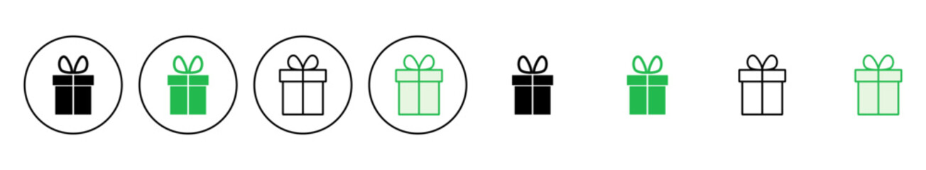 Gift icon set. gift vector icon. birthday gift