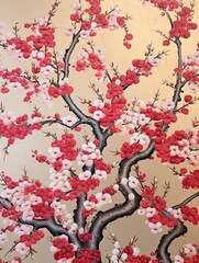 Vintage Cherry Blossom Blooming Wall Art - Reminiscent of Cherry Blossom Festivals