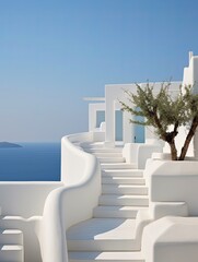 Contemporary Island Villa: Greek Isle's Modern Landscape with Charismatic Whitewashed Villas