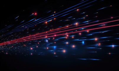 Obraz premium abstract background with glowing lines and particles.