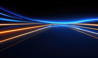 Futuristic technology wave background with glowing lines and space for text