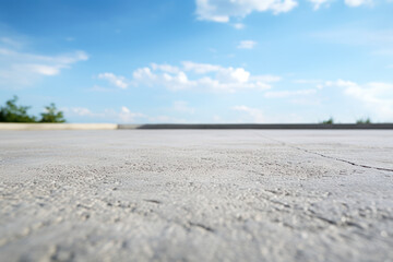 Obraz premium A smooth, untouched surface of a newly poured concrete sidewalk, illustrating the clean and fresh appearance of urban infrastructure. Generative Ai.