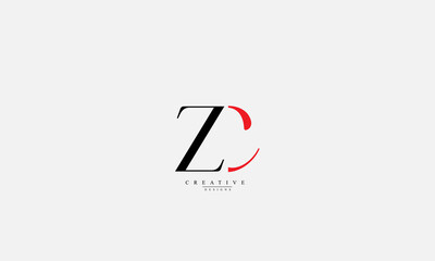 Alphabet letters Initials Monogram logo ZC CZ Z C - obrazy, fototapety, plakaty