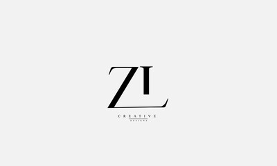 Alphabet letters Initials Monogram logo ZL LZ Z L