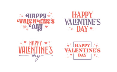 Happy Valentine's Day banner bundle.