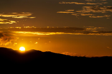 Obraz premium Sunsrise, sunset Over Horizon, mountain