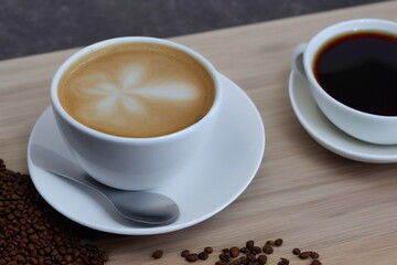 White Coffee Drink Cup Angled
