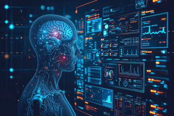 Artificial Intelligence (AI) in Healthcare: Diagnostic AI: AI algorithms for medical image analysis - obrazy, fototapety, plakaty