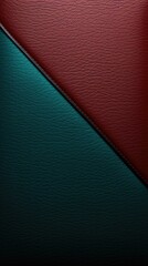 A red and green leather background with a black background. Generative AI.
