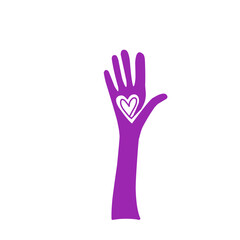 Obraz premium Hands holding heart, giving and sharing love to people