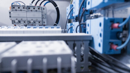 Installation panel power control circuit for controling machine