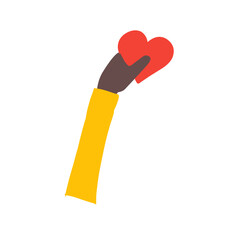 Hands holding heart, giving and sharing love to people