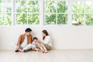 親娘　3人家族