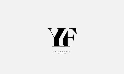 Alphabet letters Initials Monogram logo YF FY Y F