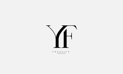 Alphabet letters Initials Monogram logo YF FY Y F