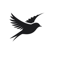 silhouette of a dove bird logo black and white silhouette