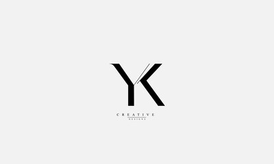 Alphabet letters Initials Monogram logo YK KY Y K