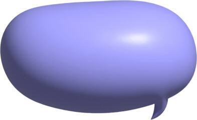 3D speech bubble, chat message