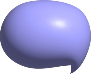 3D speech bubble, chat message