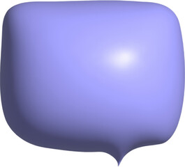 3D speech bubble, chat message