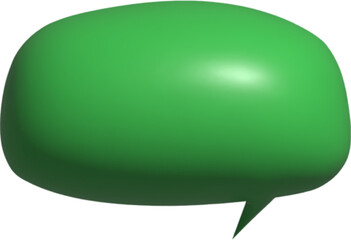 3D speech bubble, chat message