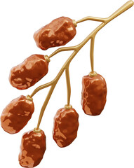 Dates Fruit 3D Illustration