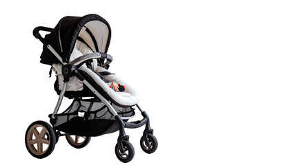 baby pushchair on transparent background