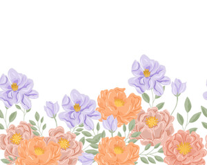 Pastel Orange and Purple Rose Flower Background
