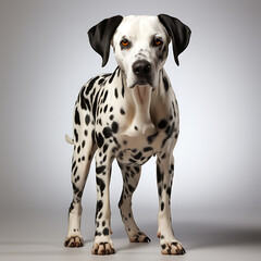 dalmatian dog, white background. Generative AI