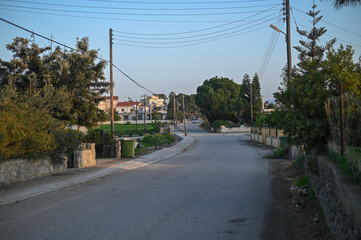 Fototapeta na wymiar village streets and houses in cyprus in winter 3