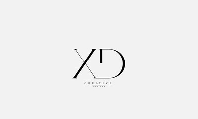 Alphabet letters Initials Monogram logo XD DX X D