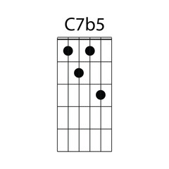 C7b5 guitar chord icon