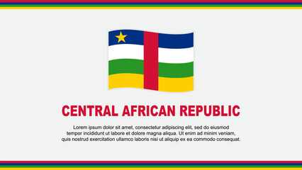 Central African Republic Flag Abstract Background Design Template. Central African Republic Independence Day Banner Social Media Vector Illustration. Independence Day