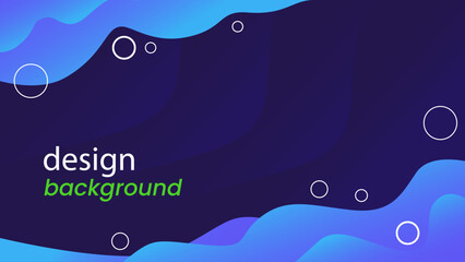 Abstract blue gradient fluid wave background. Modern background design. Creative banner design with wave shapes for template.