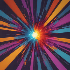 a vibrant and dynamic abstract background with a fusion of warm and cool colors, reminiscent of a cosmic explosion