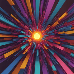 a vibrant and dynamic abstract background with a fusion of warm and cool colors, reminiscent of a cosmic explosion