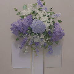 Lilac Flowers in Watercolour Design