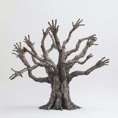 Branch Tree, A Unique Sculpture Created From Interwoven Branches