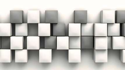 Geometric and Abstract Cube Background, White Square Graphic Pattern, Modern and Digital Concept, Futuristic and Minimal Architecture Design, Three-Dimensional and Artistic Structure