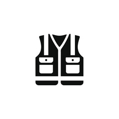 Safety vest icon isolated on transparent background