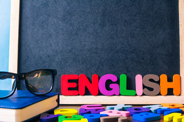 English letters scattered on a black background Ideas for developing grammatical thinking English...