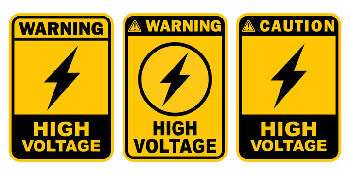 high voltage for electronic sticker danger signs labels printable poster electrical place template design