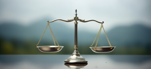 An illustration of scales of justice made of gold or copper
