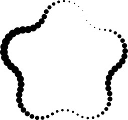 Naklejka premium Star shape halftone dots set