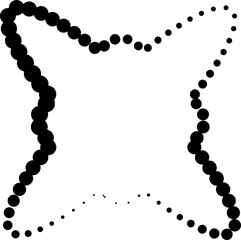 Star shape halftone dots set