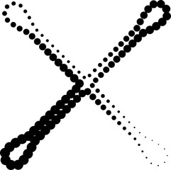 Star shape halftone dots set