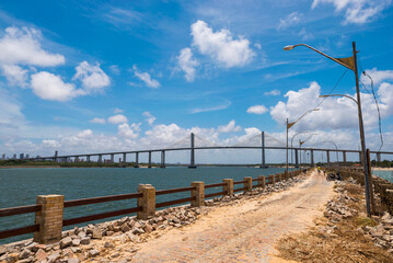 Rocks of the Pier and Newton Navarro Bridge in Natal City