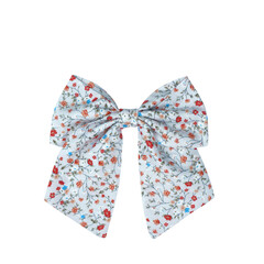 Flower pattern sailor bow against white backdrop - a charming accessory for any occasion.